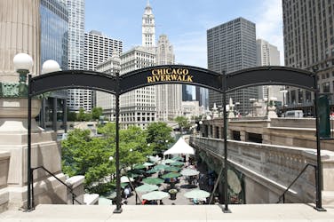 Guided tour of Riverwalk, the birthplace of Chicago